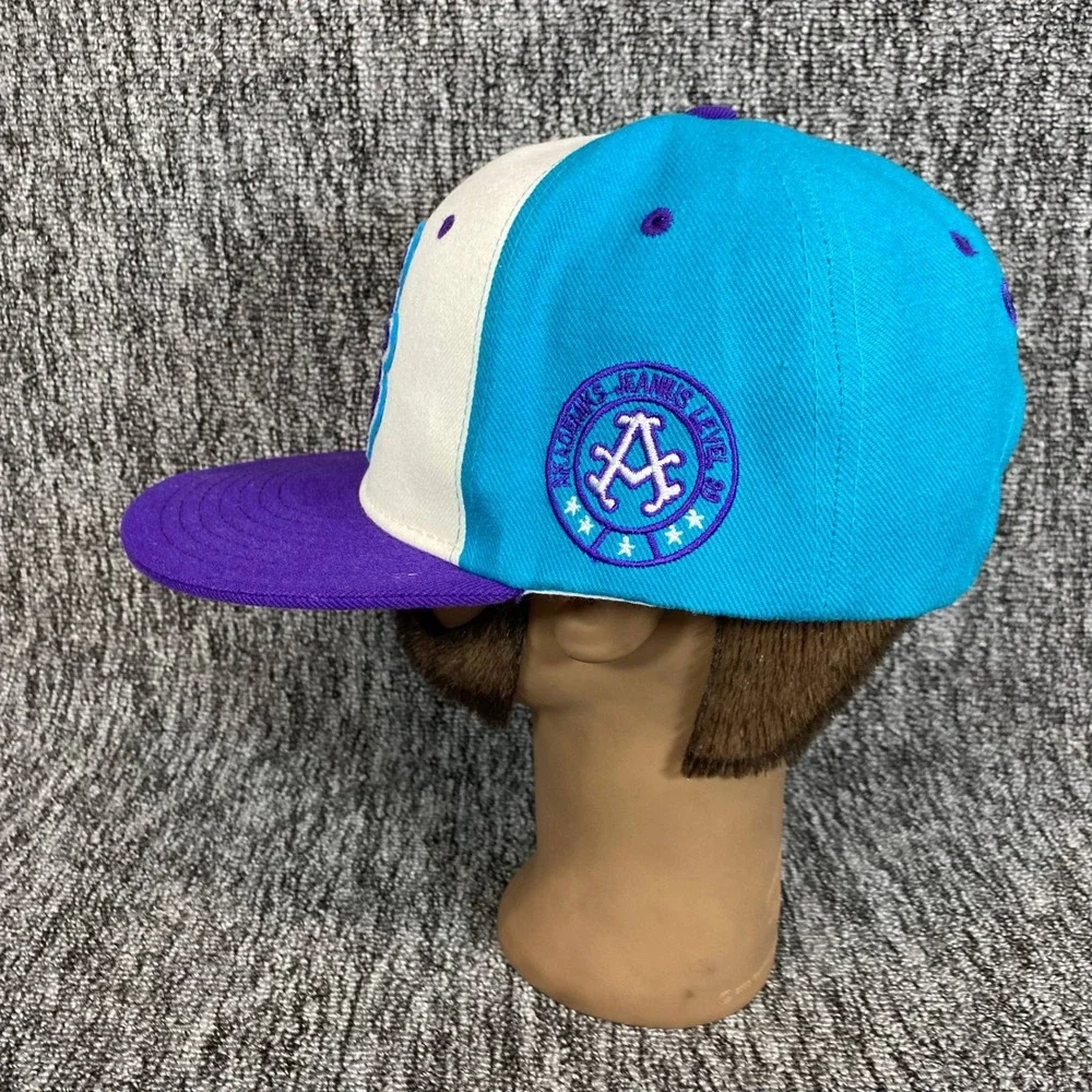 Vintage Akademiks Hat Purple Teal White Y2K Streetwear Cap Embroidered Logo